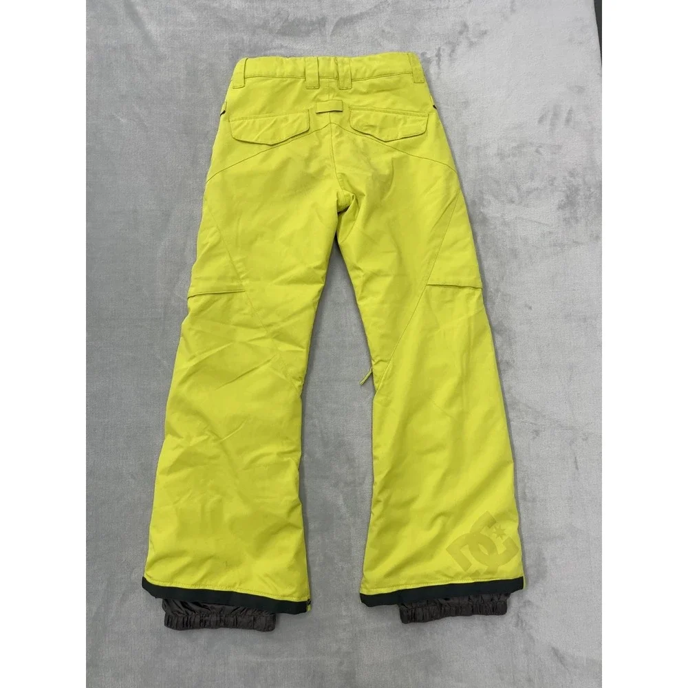 DC Snowboard Ski Pants Youth L Yellow 10K Waterproof Insulated